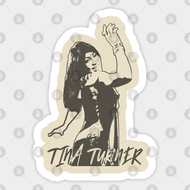 Queen of Rock n Roll, tina turner young retro vintage Sticker by hany moon